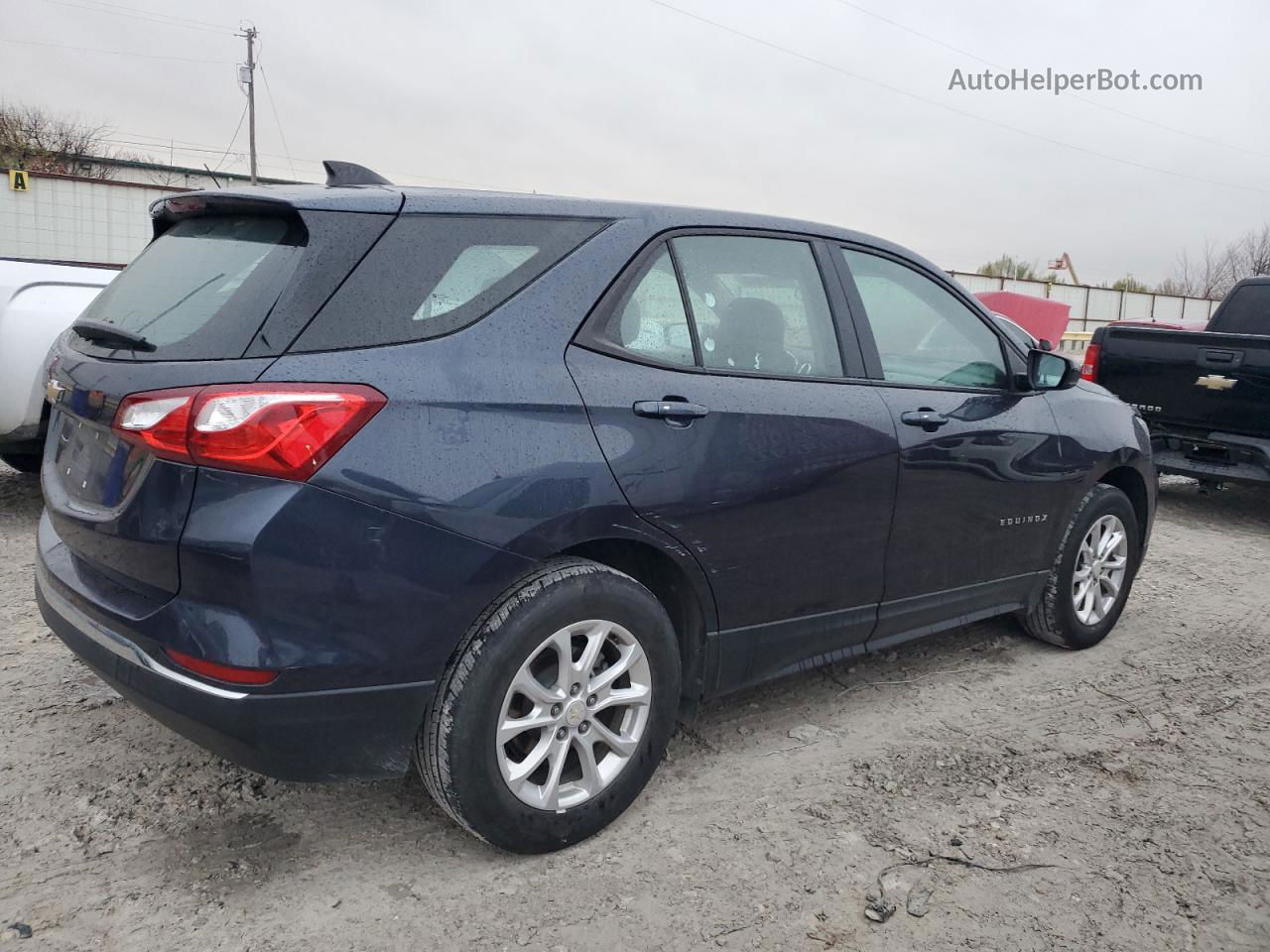 2018 Chevrolet Equinox Ls Синий vin: 3GNAXHEV7JS529594