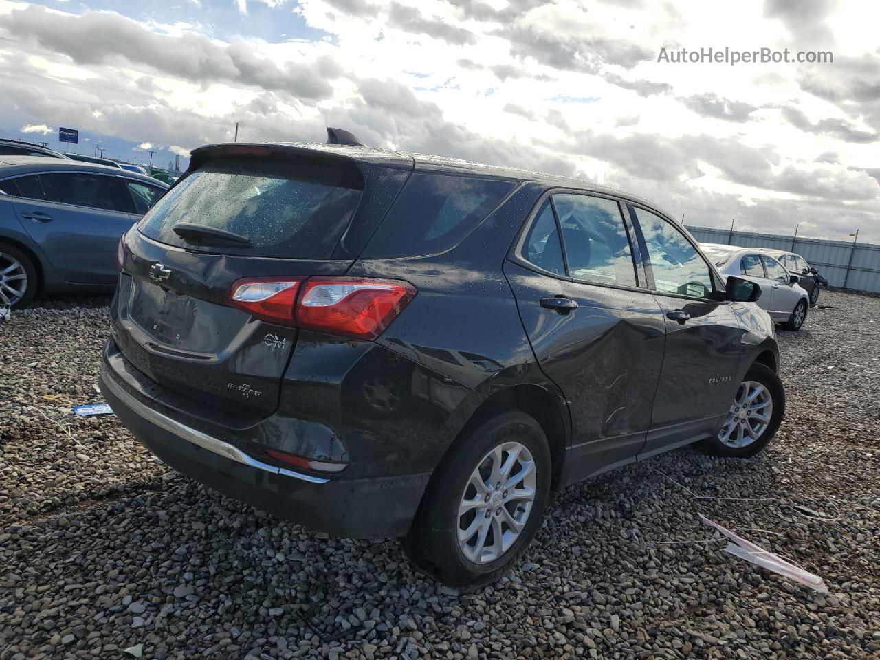 2018 Chevrolet Equinox Ls Black vin: 3GNAXHEV8JL263271