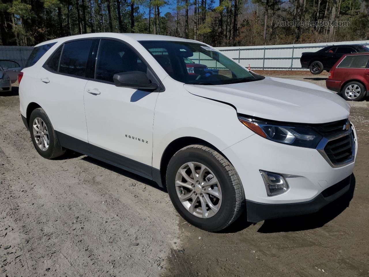 2019 Chevrolet Equinox Ls White vin: 3GNAXHEV8KL168596