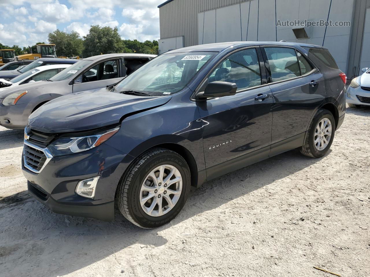 2018 Chevrolet Equinox Ls Синий vin: 3GNAXHEV9JS621919