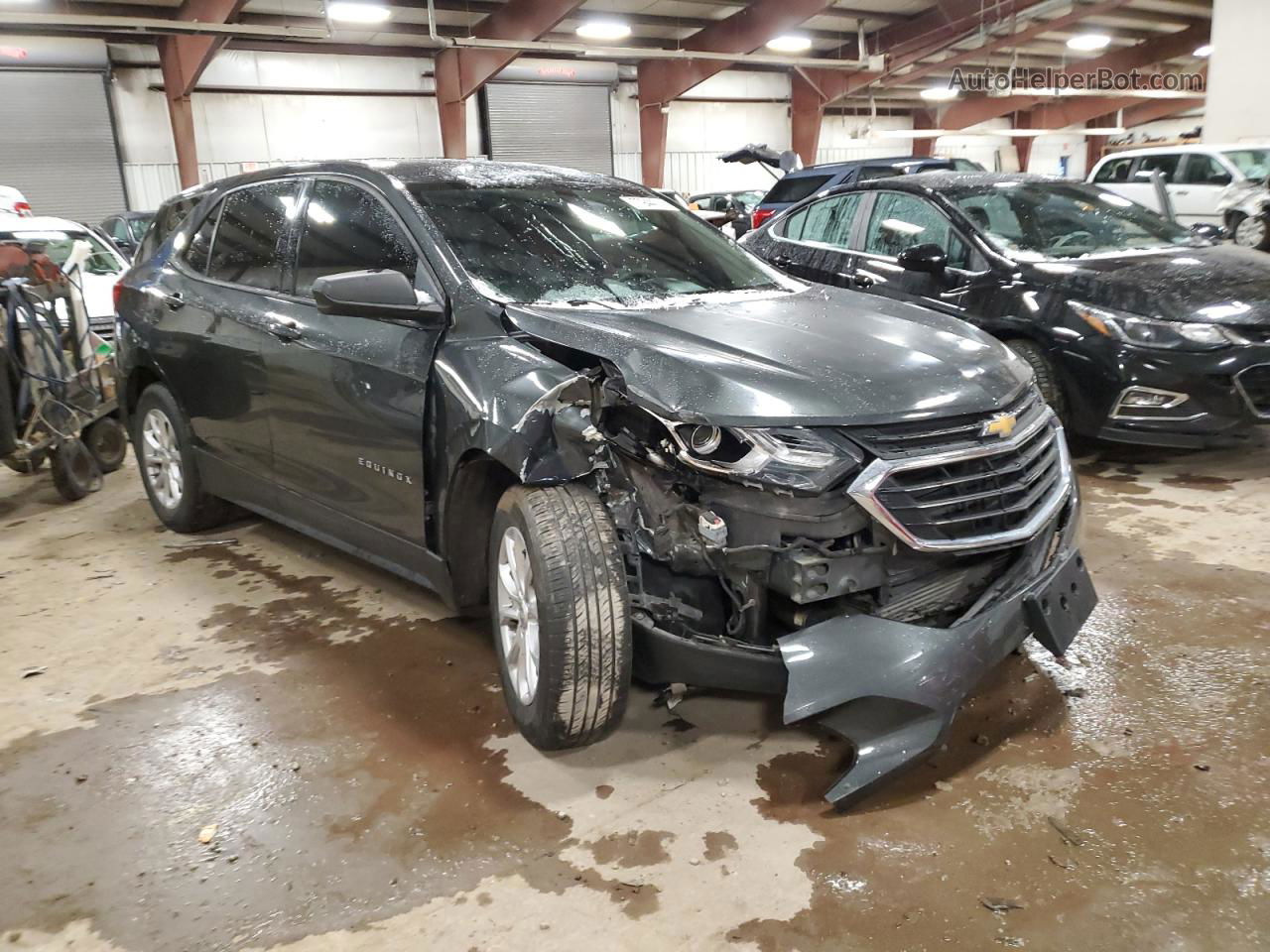 2018 Chevrolet Equinox Ls Charcoal vin: 3GNAXHEVXJS572407