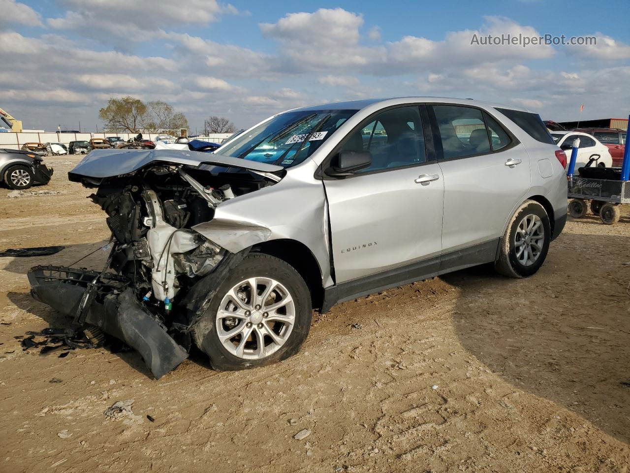 2018 Chevrolet Equinox Ls Silver vin: 3GNAXHEVXJS645484