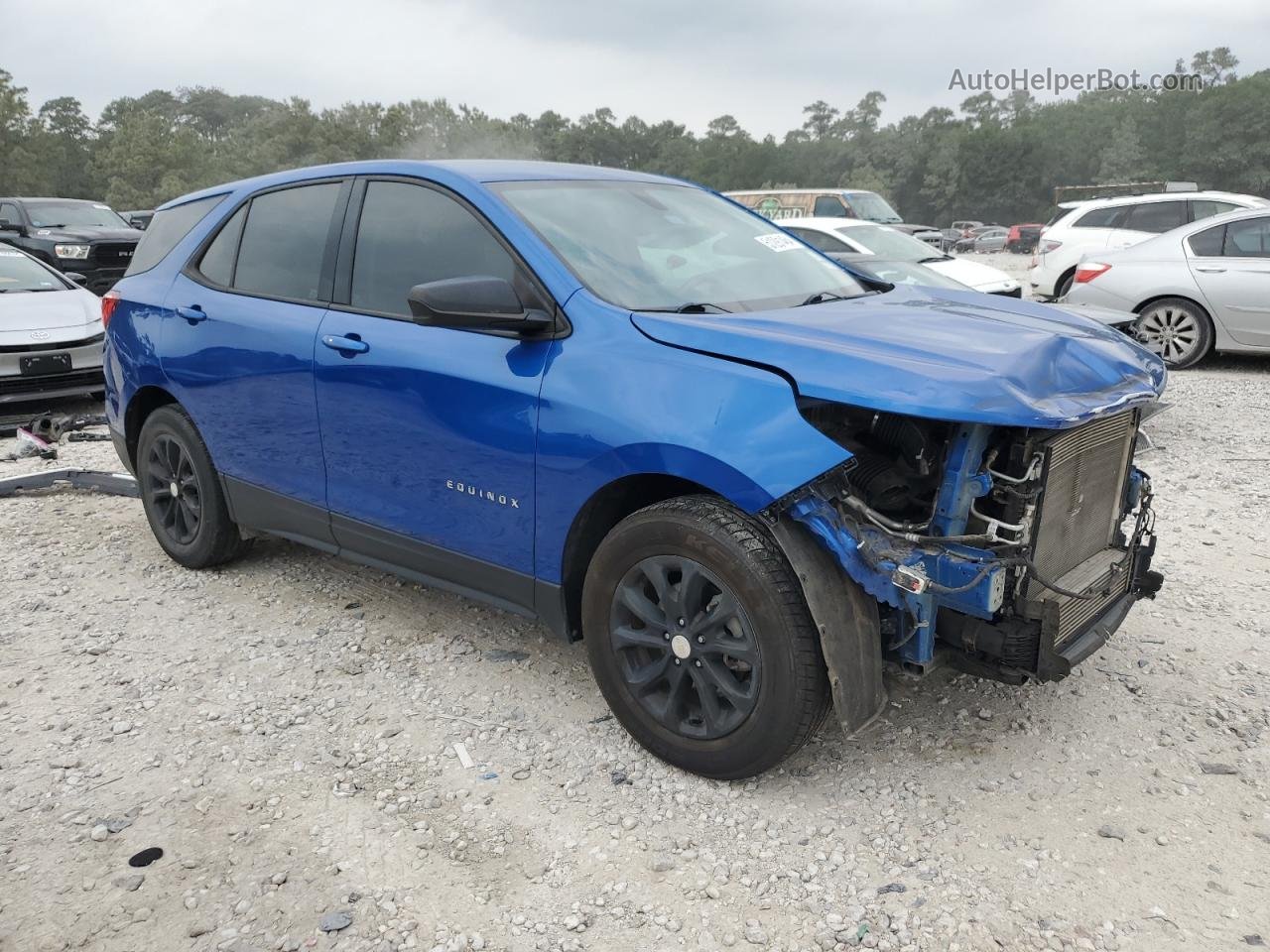 2019 Chevrolet Equinox Ls Синий vin: 3GNAXHEVXKS625107