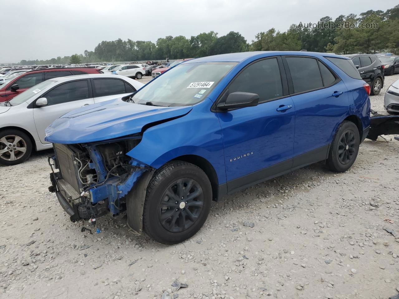 2019 Chevrolet Equinox Ls Синий vin: 3GNAXHEVXKS625107