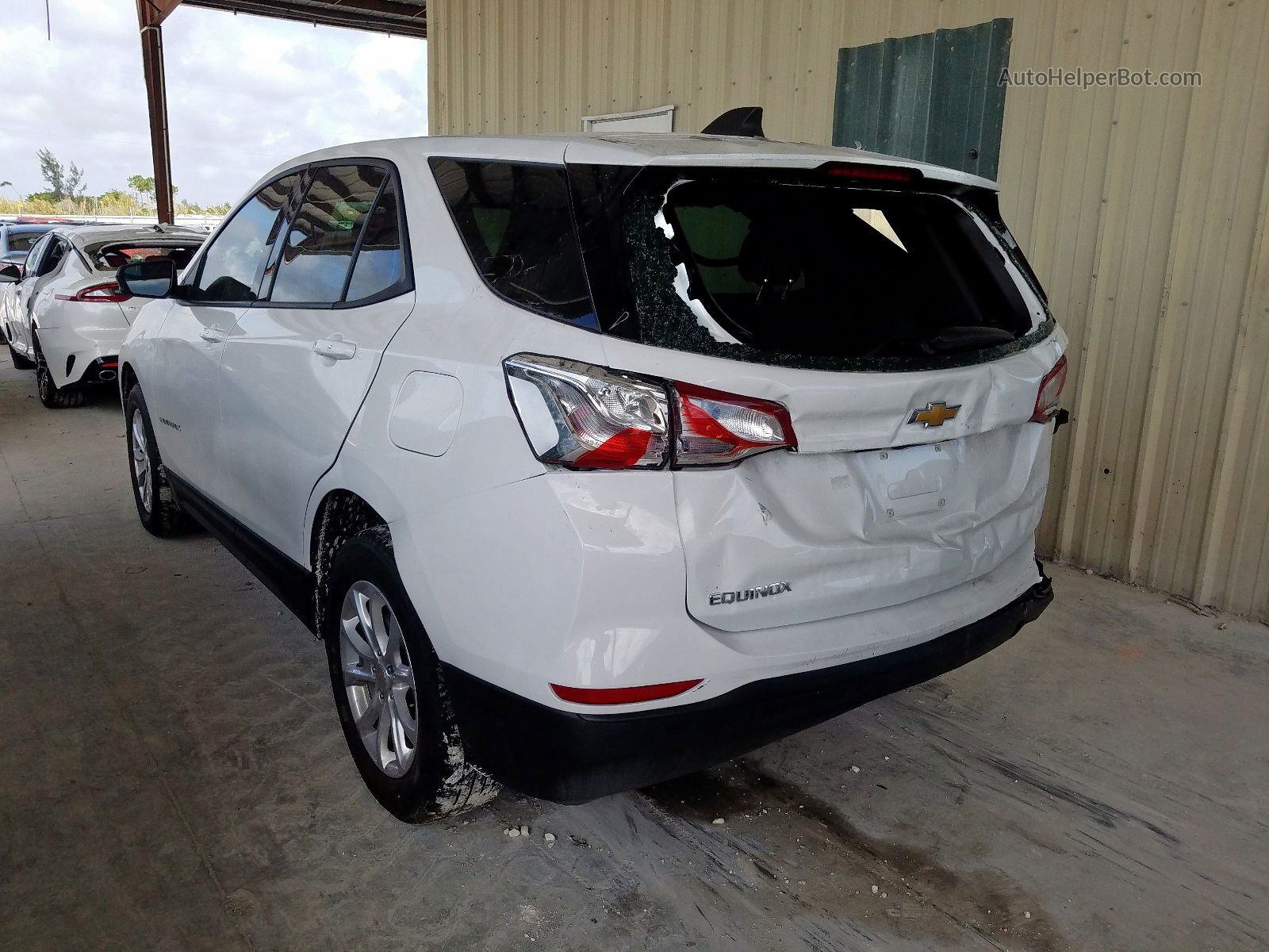 2019 Chevrolet Equinox Ls White vin: 3GNAXHEVXKS659340