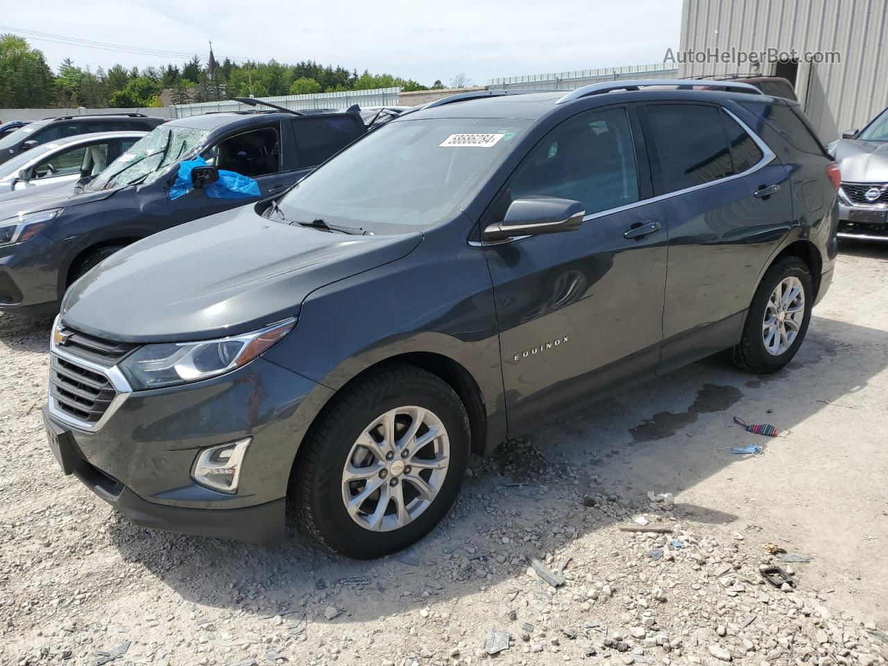 2018 Chevrolet Equinox Lt Charcoal vin: 3GNAXJEV0JL104087