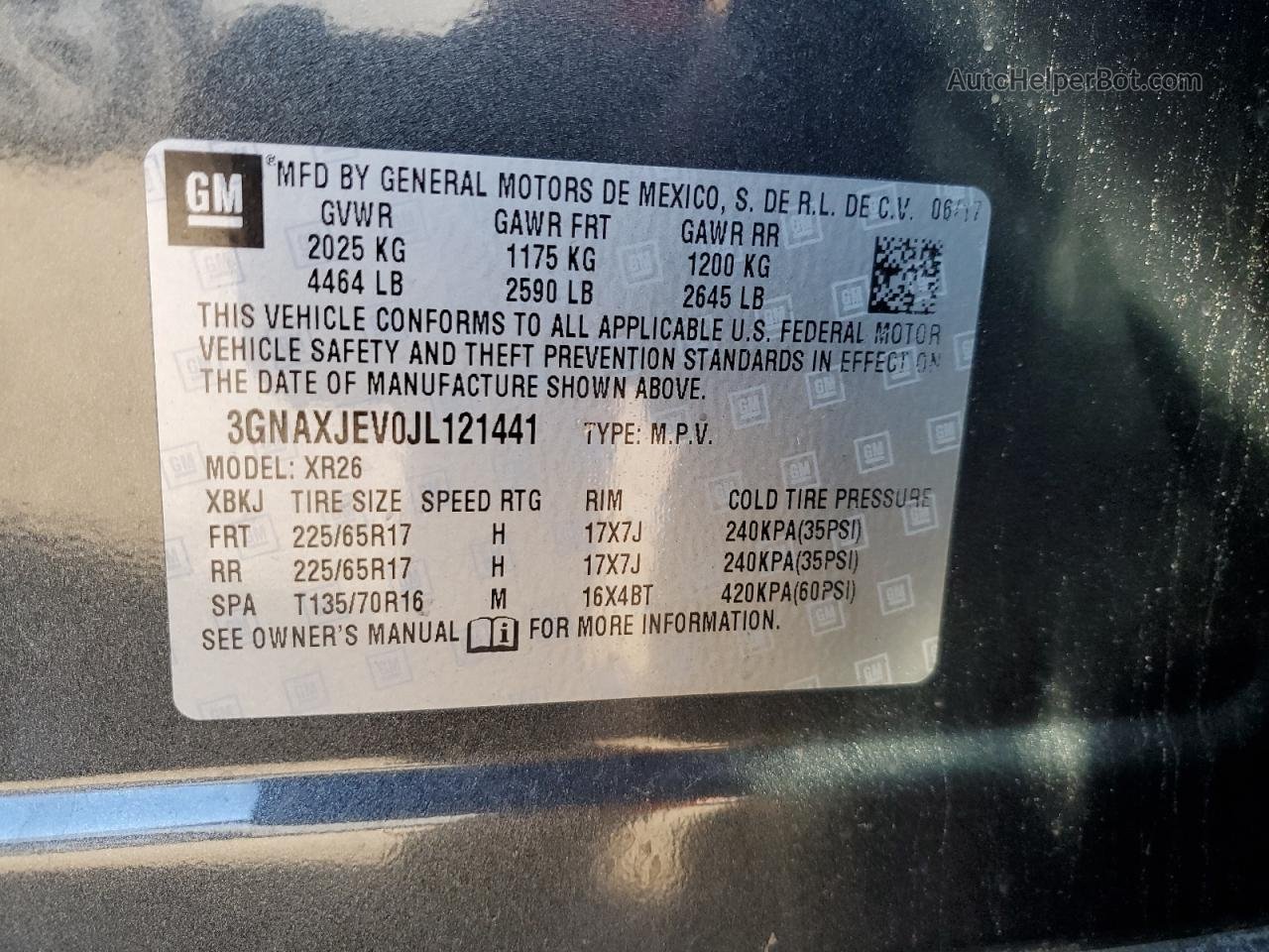 2018 Chevrolet Equinox Lt Gray vin: 3GNAXJEV0JL121441