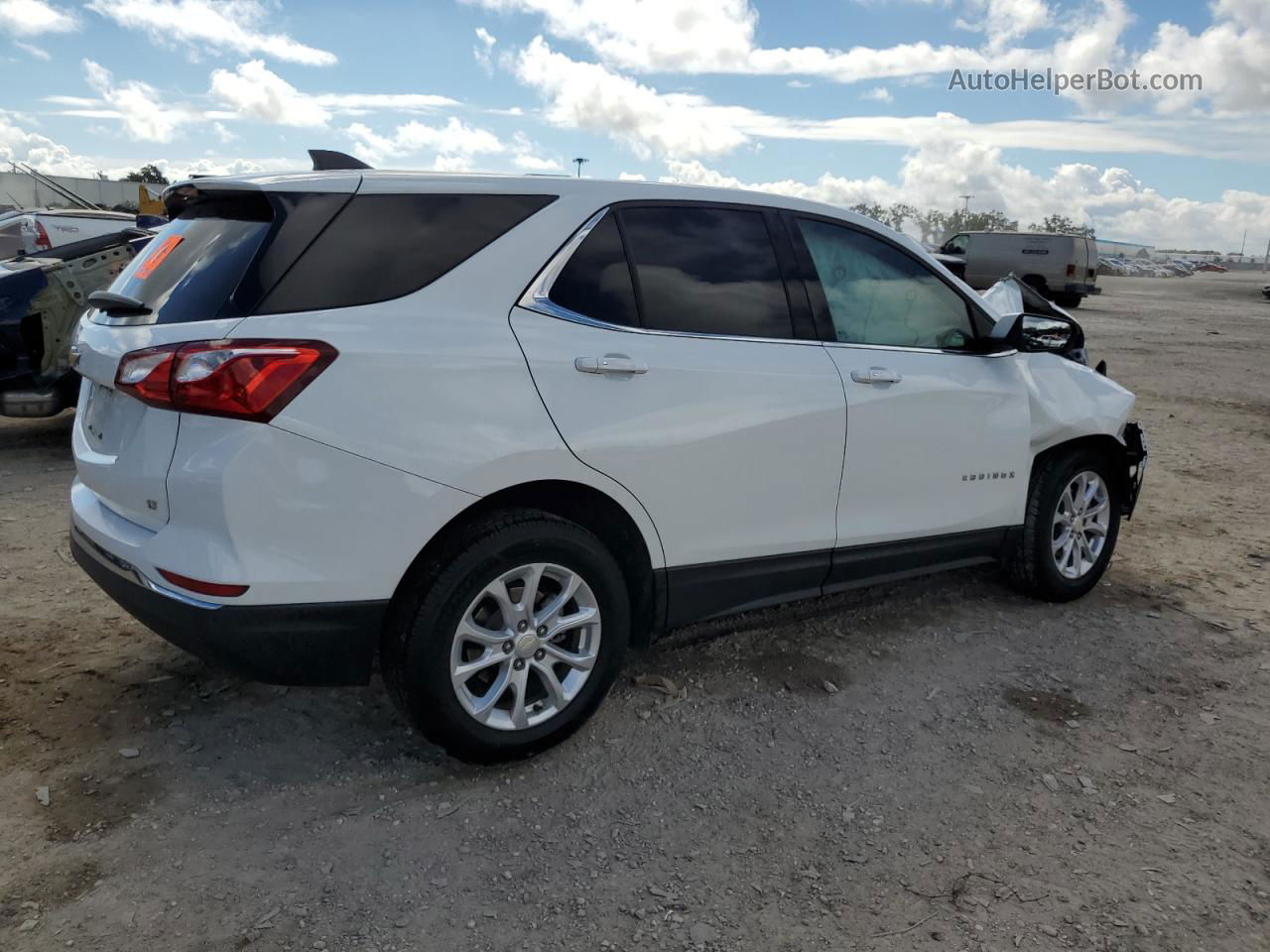 2018 Chevrolet Equinox Lt White vin: 3GNAXJEV0JS524101