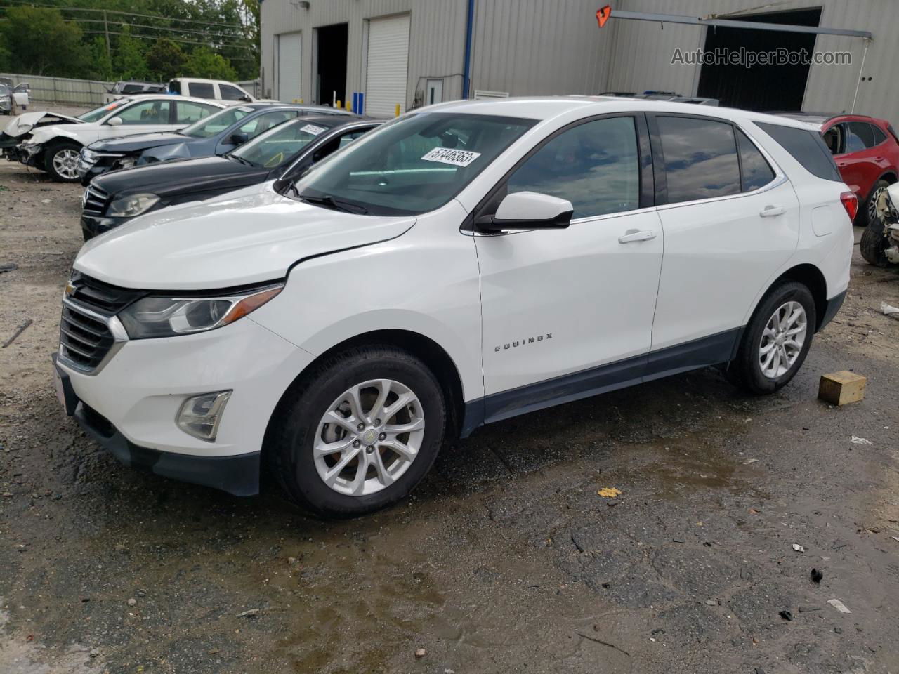 2018 Chevrolet Equinox Lt White vin: 3GNAXJEV0JS634579