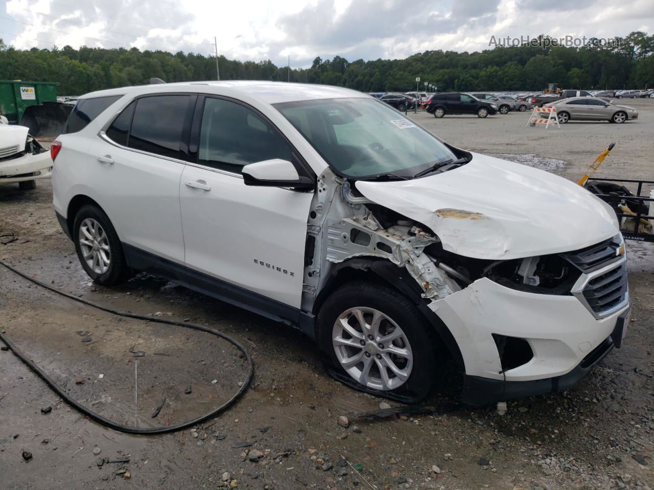 2018 Chevrolet Equinox Lt White vin: 3GNAXJEV0JS634579