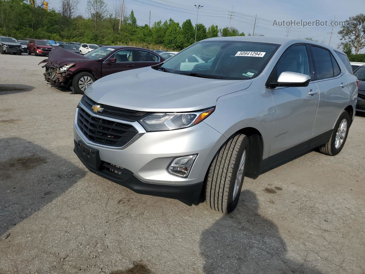 2018 Chevrolet Equinox Lt Silver vin: 3GNAXJEV1JS502365