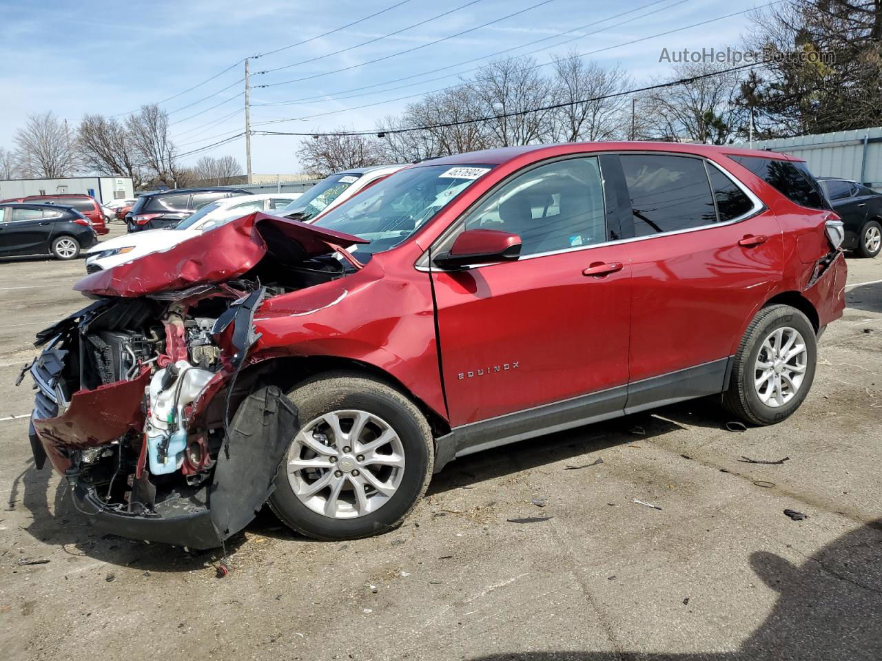 2018 Chevrolet Equinox Lt Red vin: 3GNAXJEV2JL272538