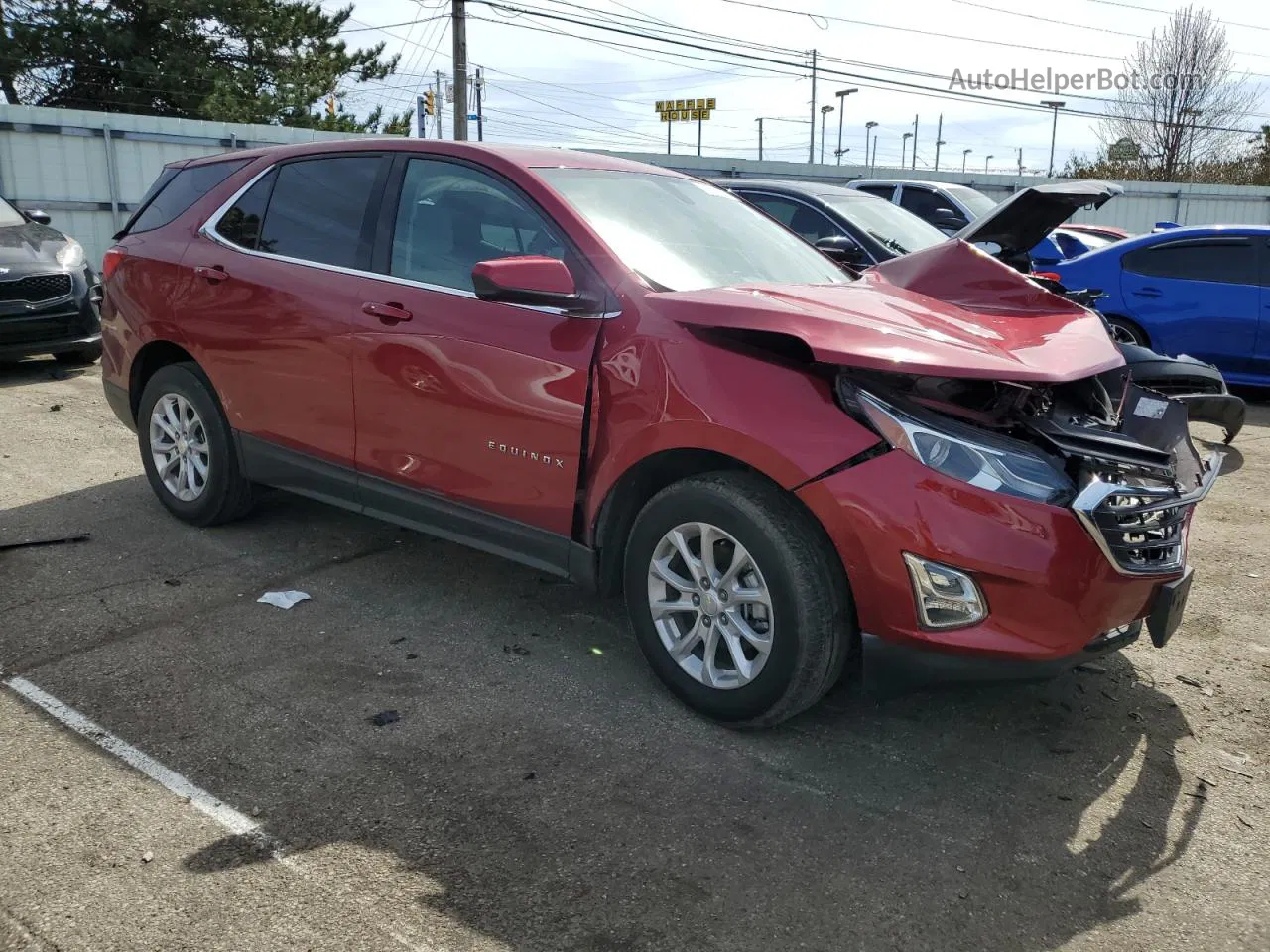 2018 Chevrolet Equinox Lt Красный vin: 3GNAXJEV2JL272538