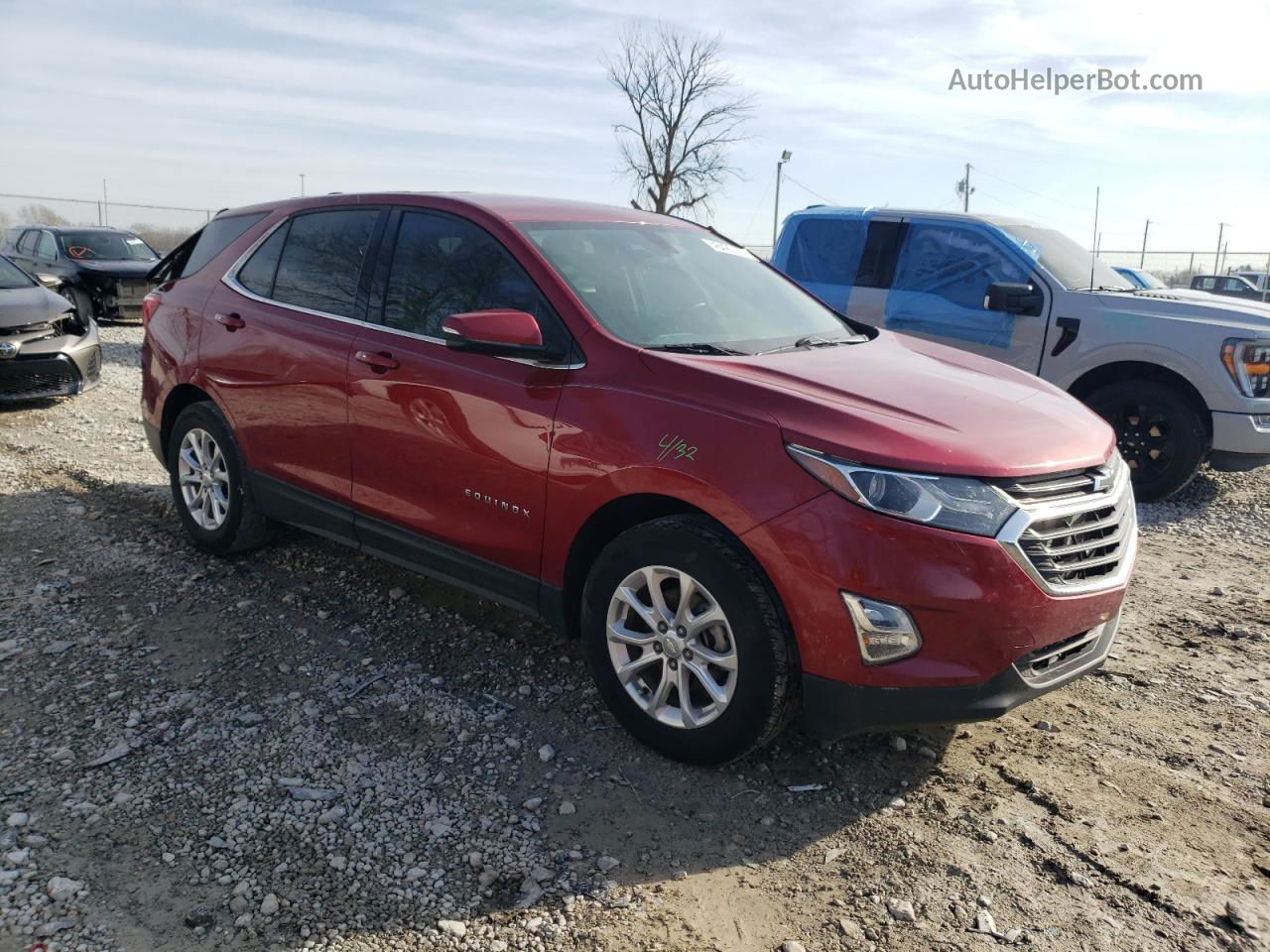 2018 Chevrolet Equinox Lt Красный vin: 3GNAXJEV2JS501967