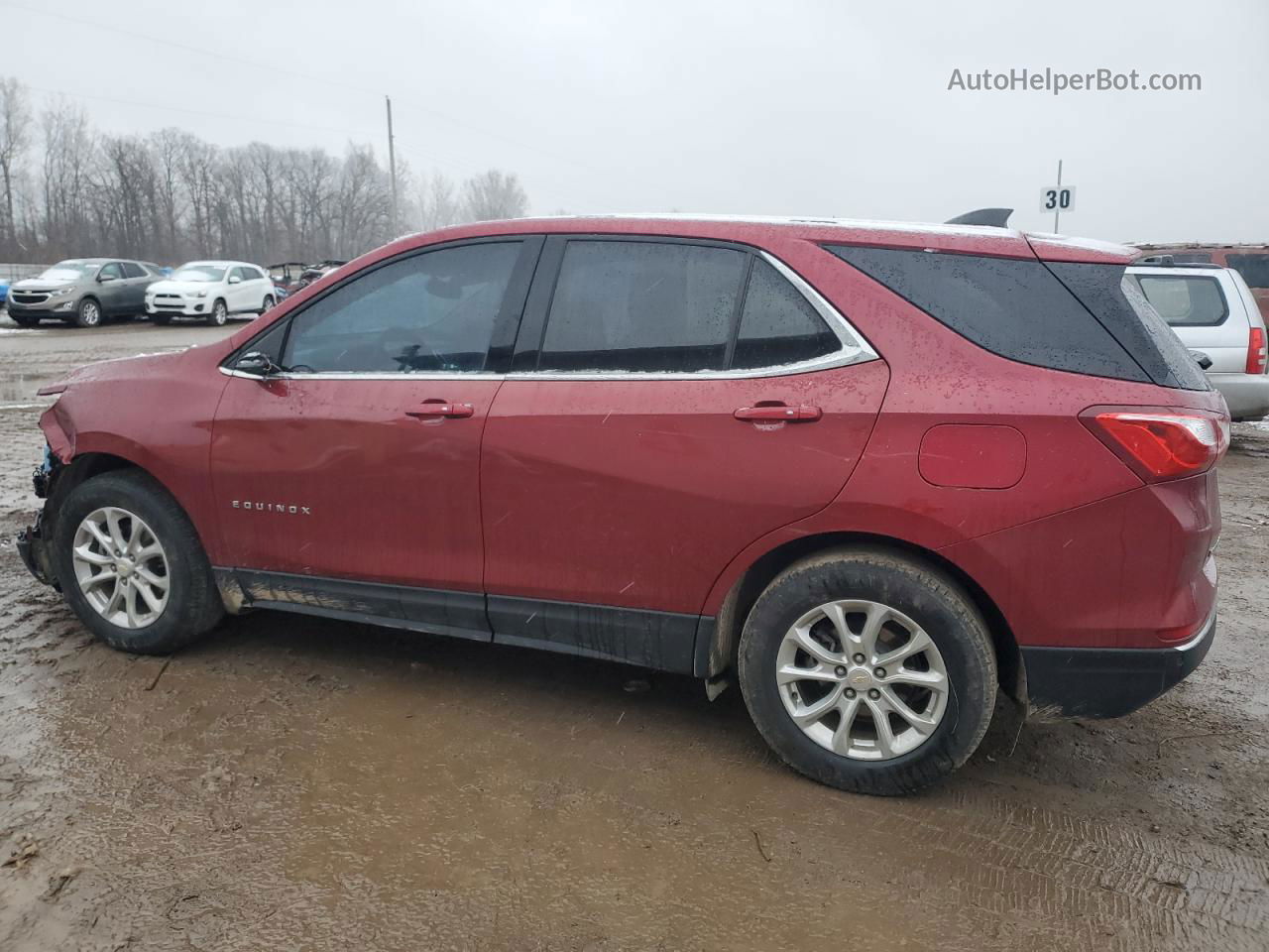 2018 Chevrolet Equinox Lt Burgundy vin: 3GNAXJEV2JS627245