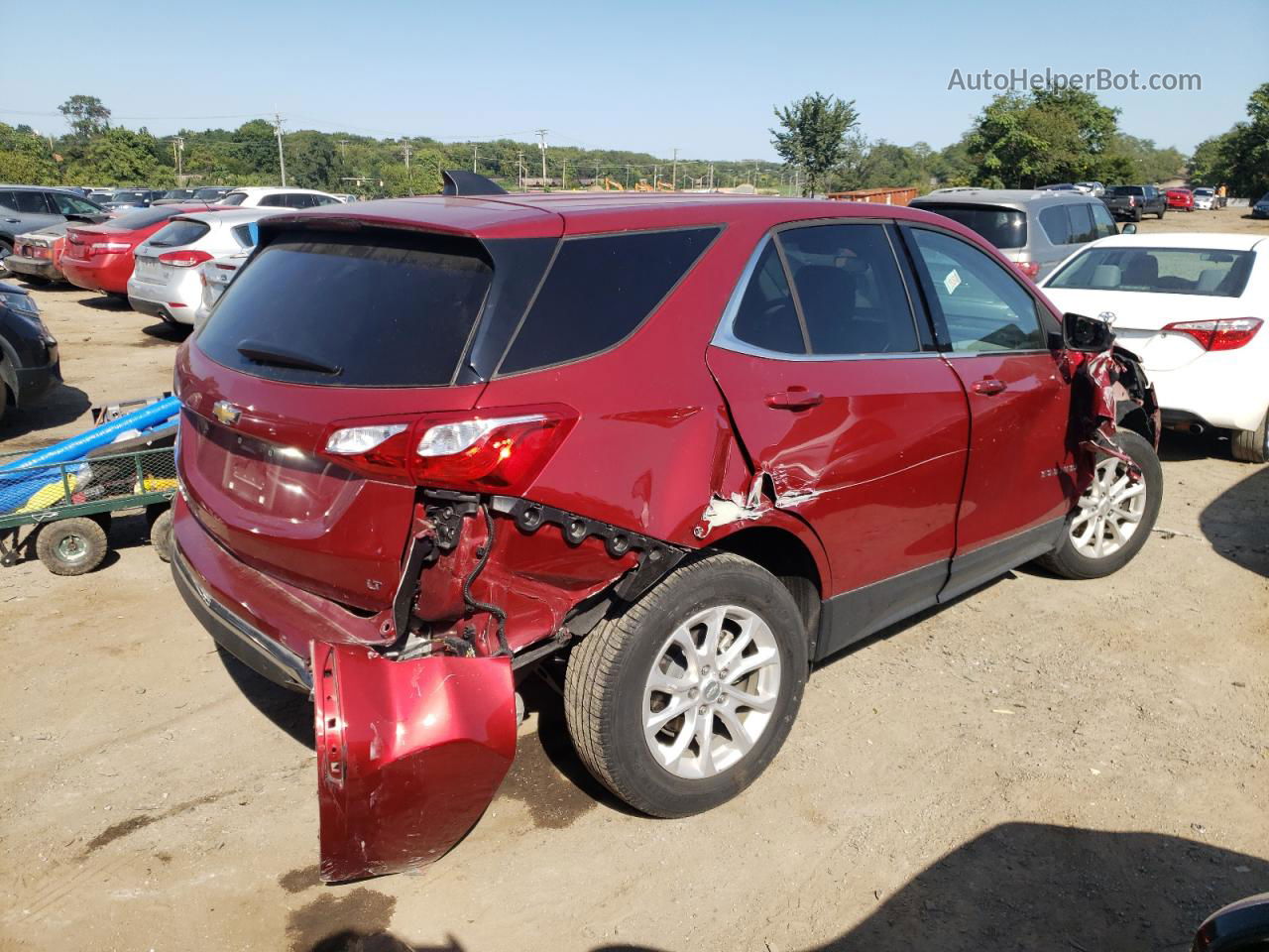 2020 Chevrolet Equinox Lt Burgundy vin: 3GNAXJEV2LS524023