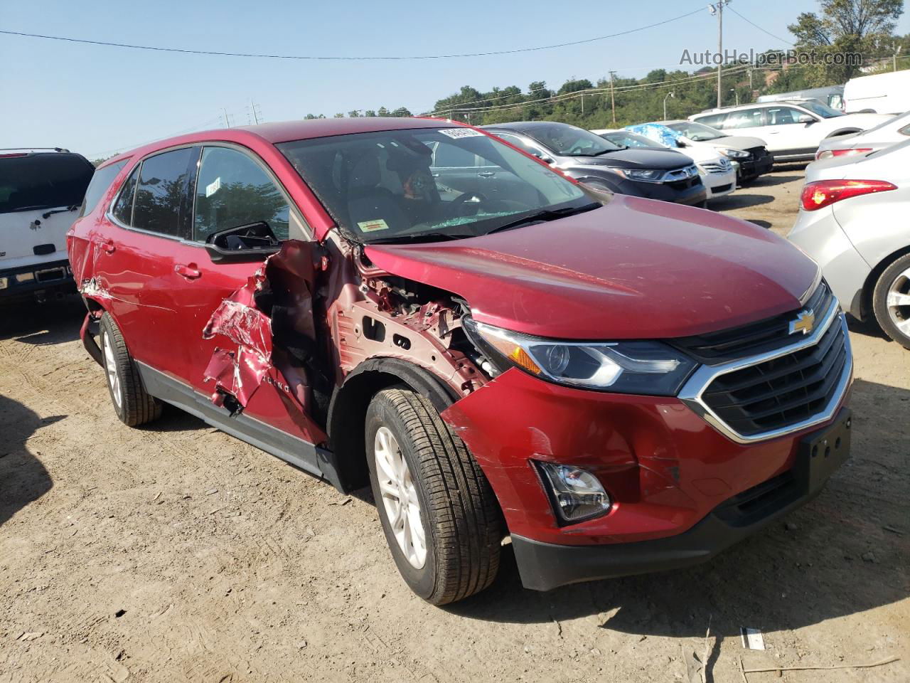 2020 Chevrolet Equinox Lt Burgundy vin: 3GNAXJEV2LS524023