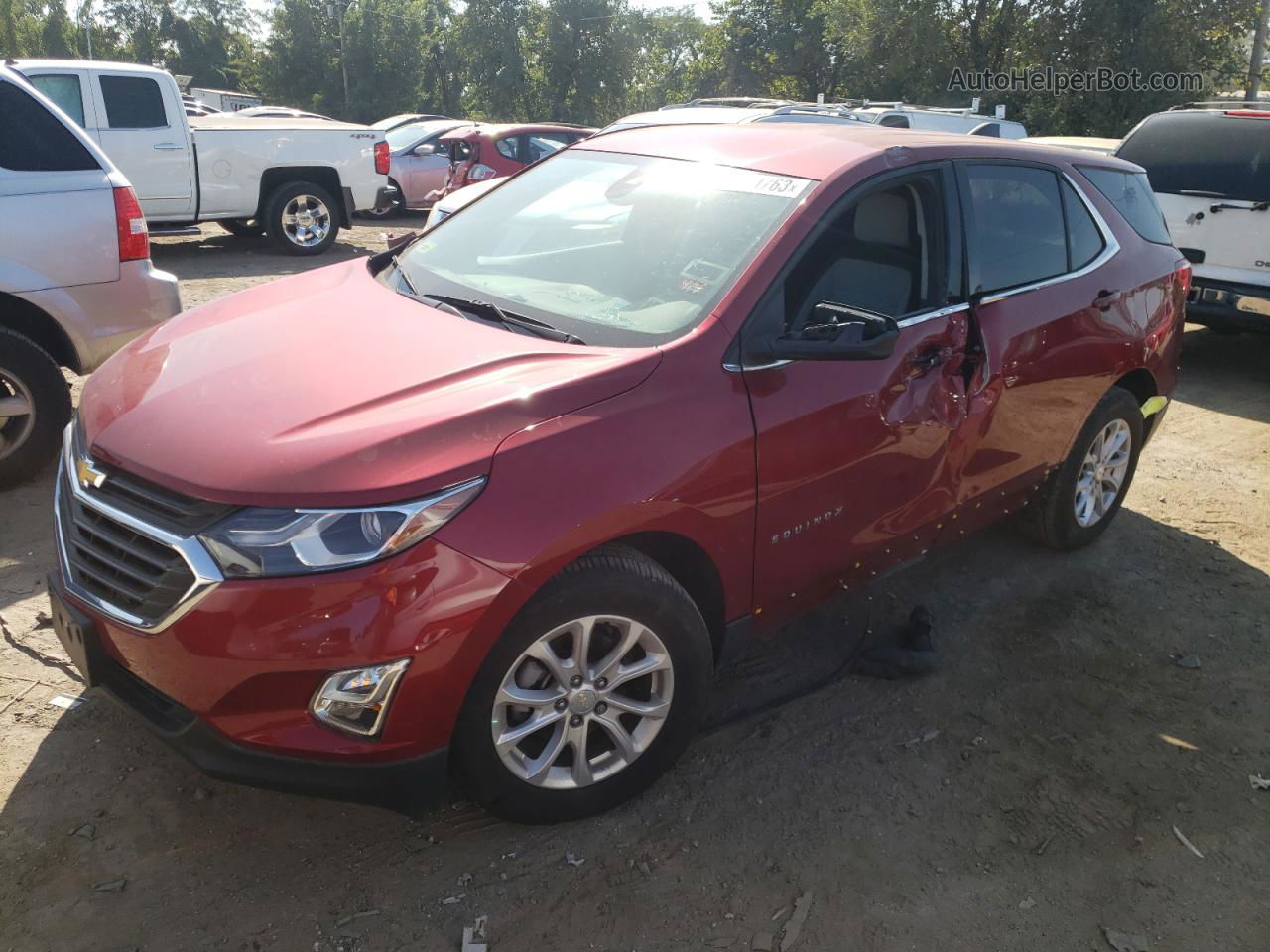 2020 Chevrolet Equinox Lt Бордовый vin: 3GNAXJEV2LS524023