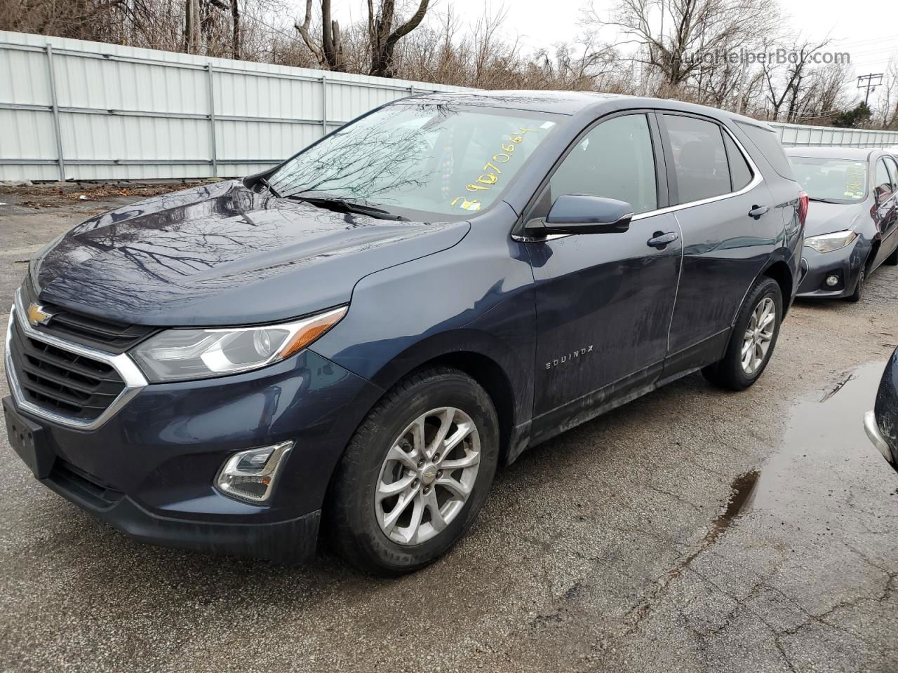 2018 Chevrolet Equinox Lt Синий vin: 3GNAXJEV4JL334800