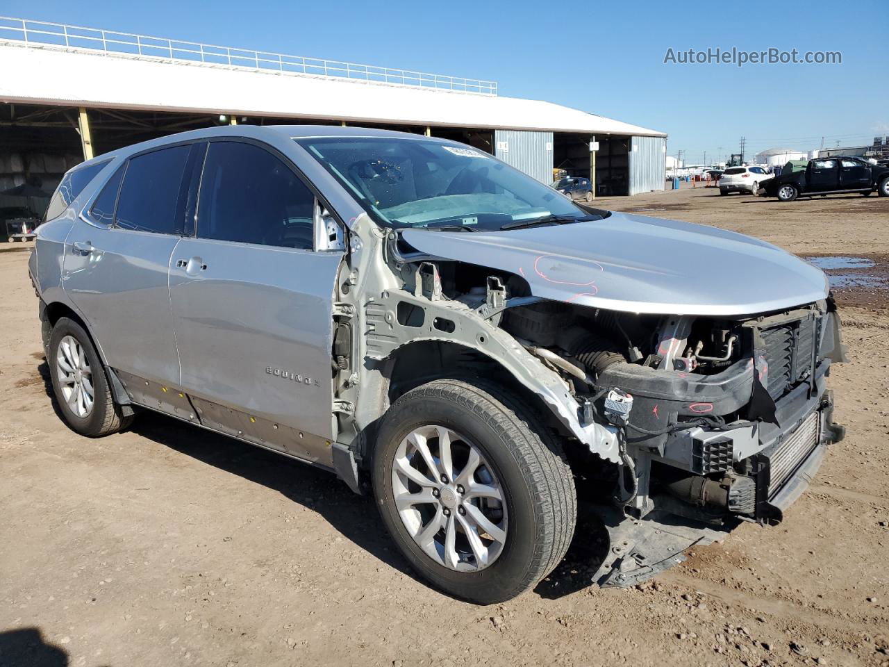 2018 Chevrolet Equinox Lt Silver vin: 3GNAXJEV4JS556341