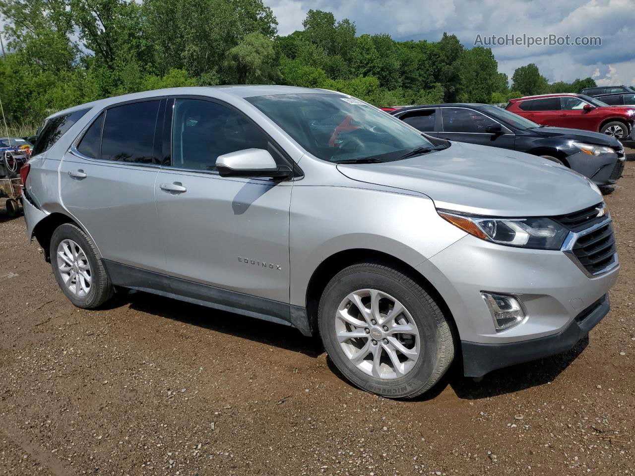 2019 Chevrolet Equinox Lt Silver vin: 3GNAXJEV5KS619240