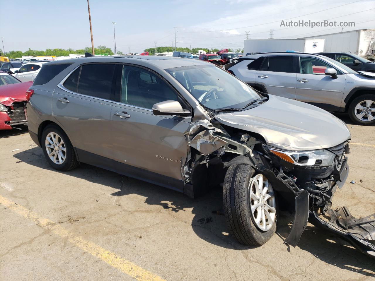 2018 Chevrolet Equinox Lt Brown vin: 3GNAXJEV6JS535247