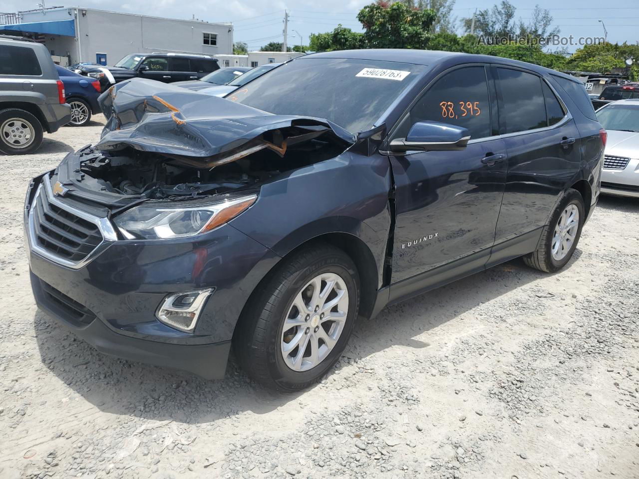 2018 Chevrolet Equinox Lt Синий vin: 3GNAXJEV7JS579144