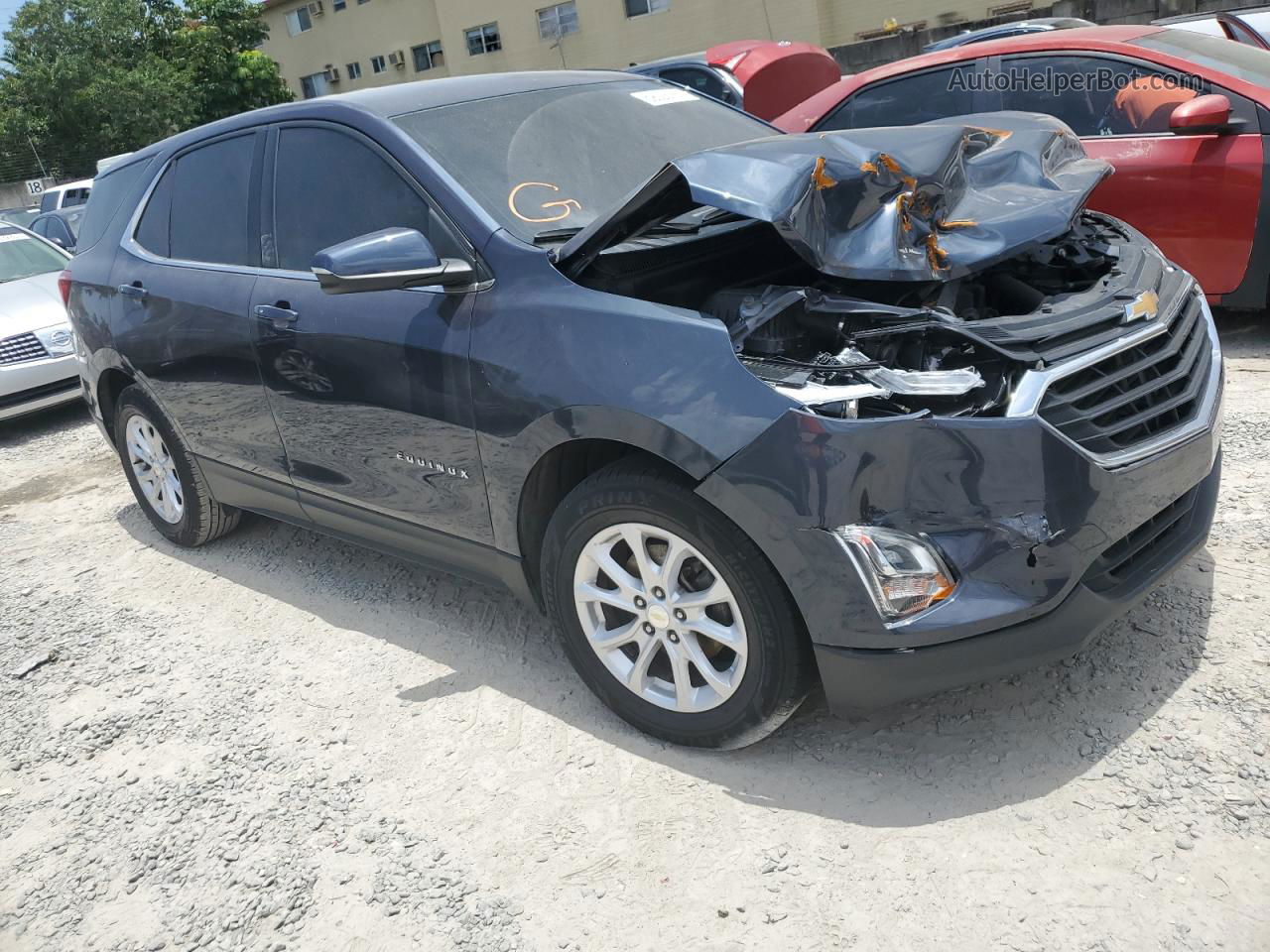 2018 Chevrolet Equinox Lt Синий vin: 3GNAXJEV7JS579144