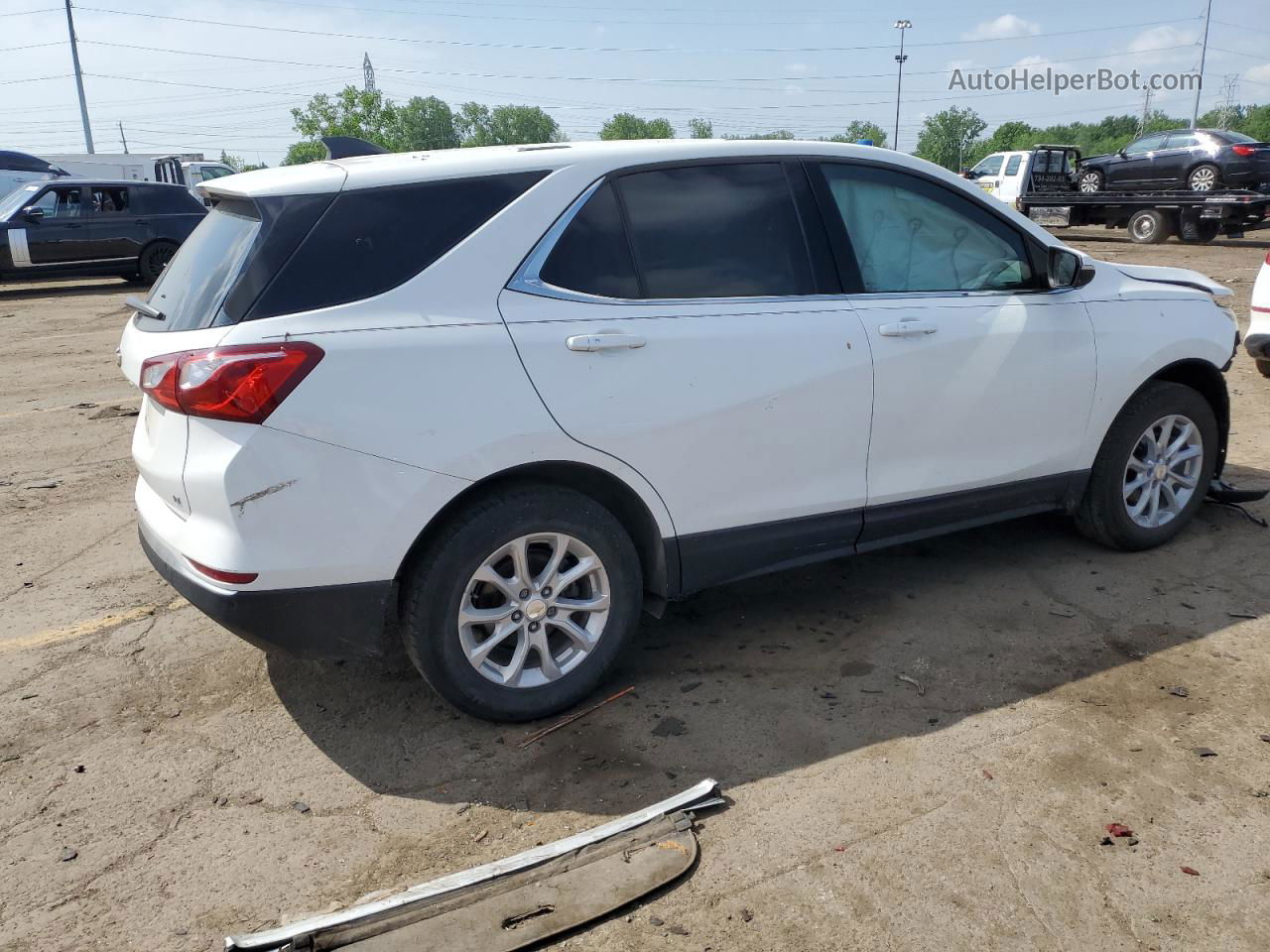 2019 Chevrolet Equinox Lt White vin: 3GNAXJEV7KS650196