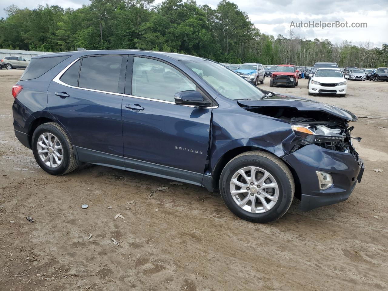 2018 Chevrolet Equinox Lt Синий vin: 3GNAXJEV8JL364866