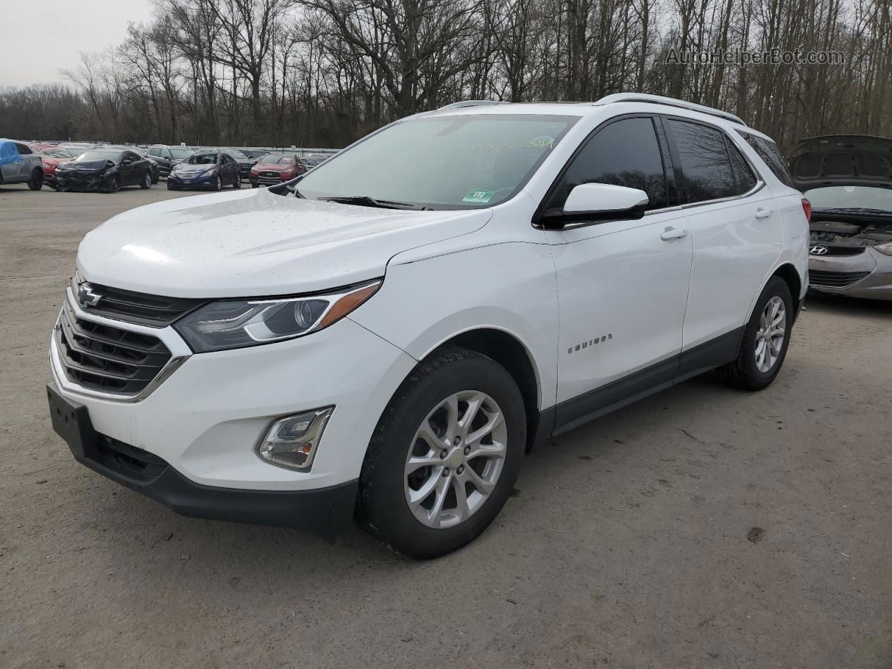 2018 Chevrolet Equinox Lt White vin: 3GNAXJEV9JL413282