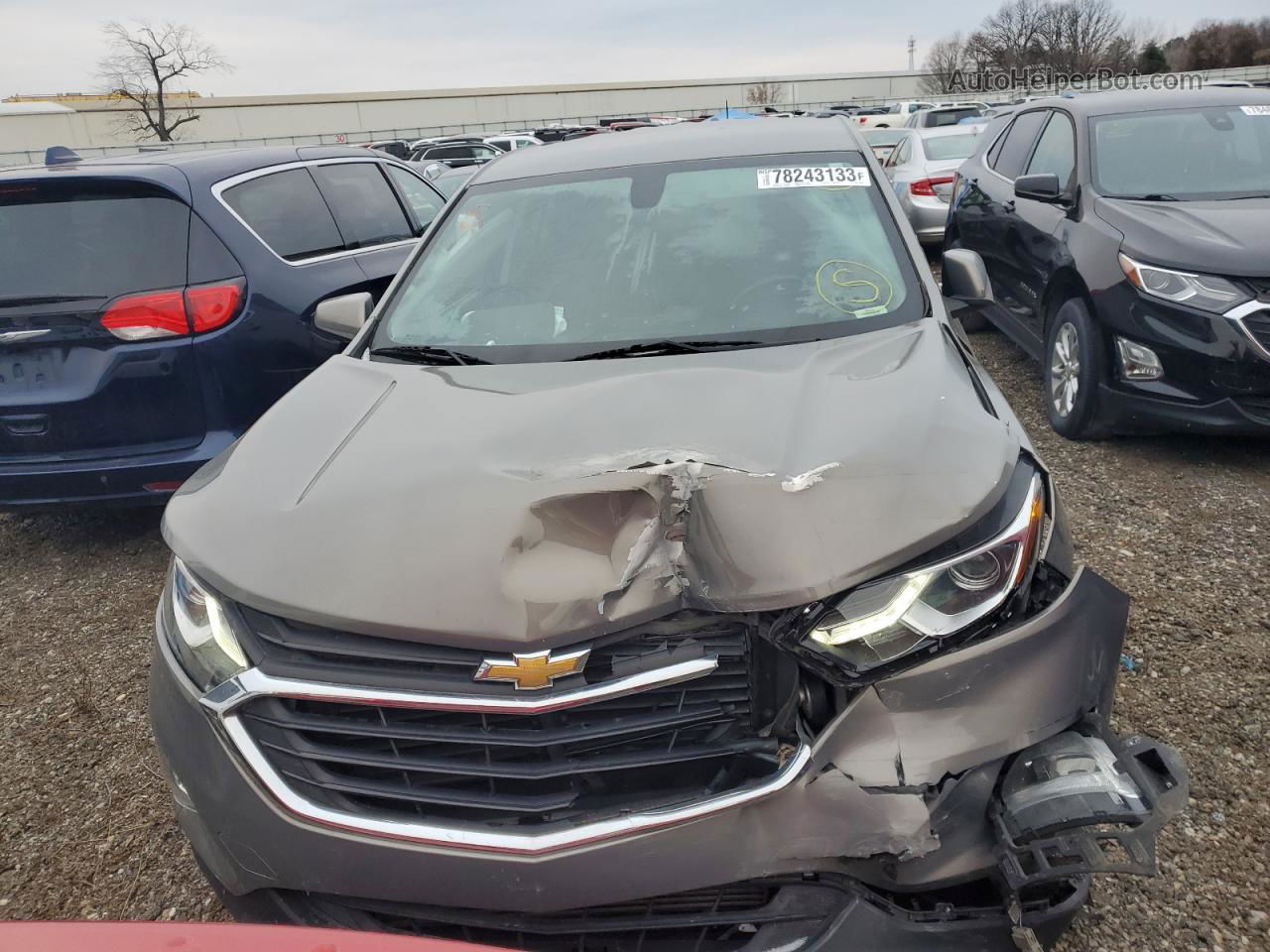 2018 Chevrolet Equinox Lt Gray vin: 3GNAXJEV9JS634323