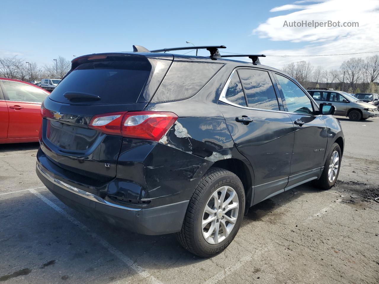 2018 Chevrolet Equinox Lt Black vin: 3GNAXJEVXJL130048