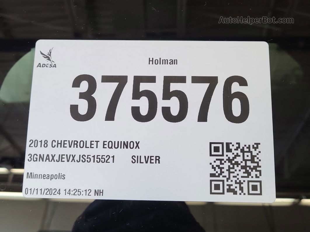 2018 Chevrolet Equinox Lt vin: 3GNAXJEVXJS515521