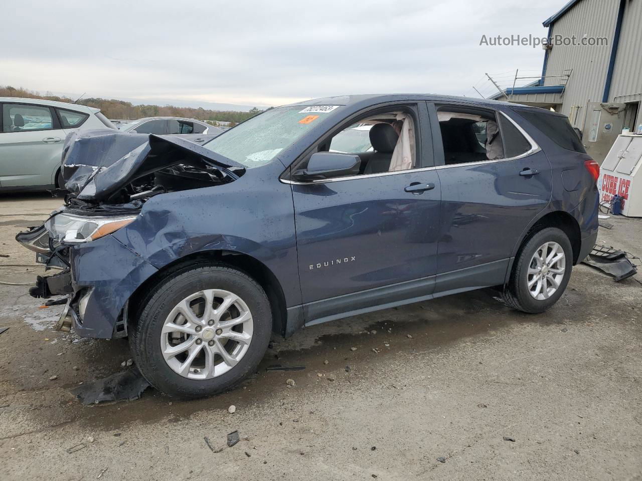 2018 Chevrolet Equinox Lt Синий vin: 3GNAXJEVXJS609978