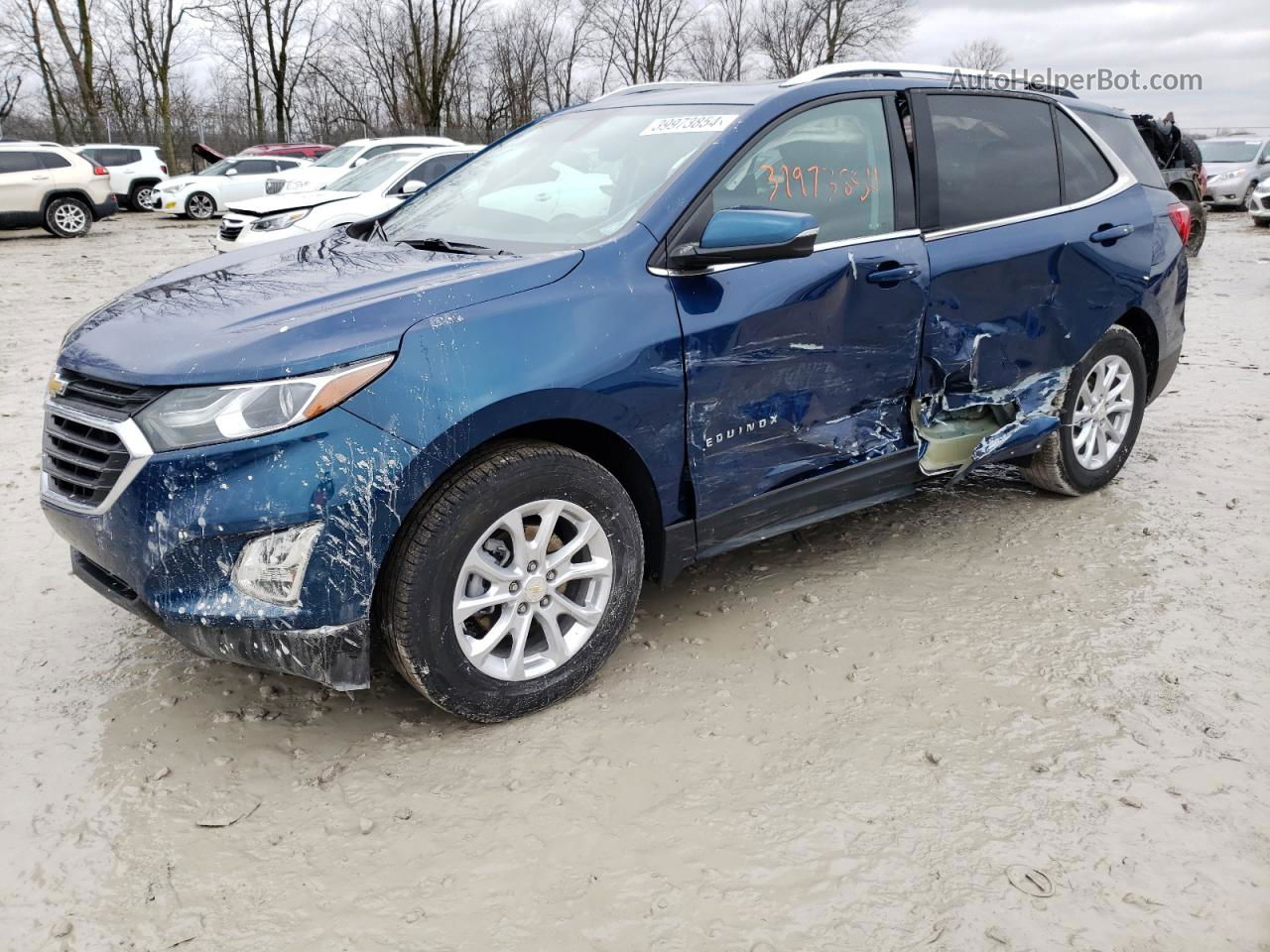 2019 Chevrolet Equinox Lt Синий vin: 3GNAXKEV1KL394492