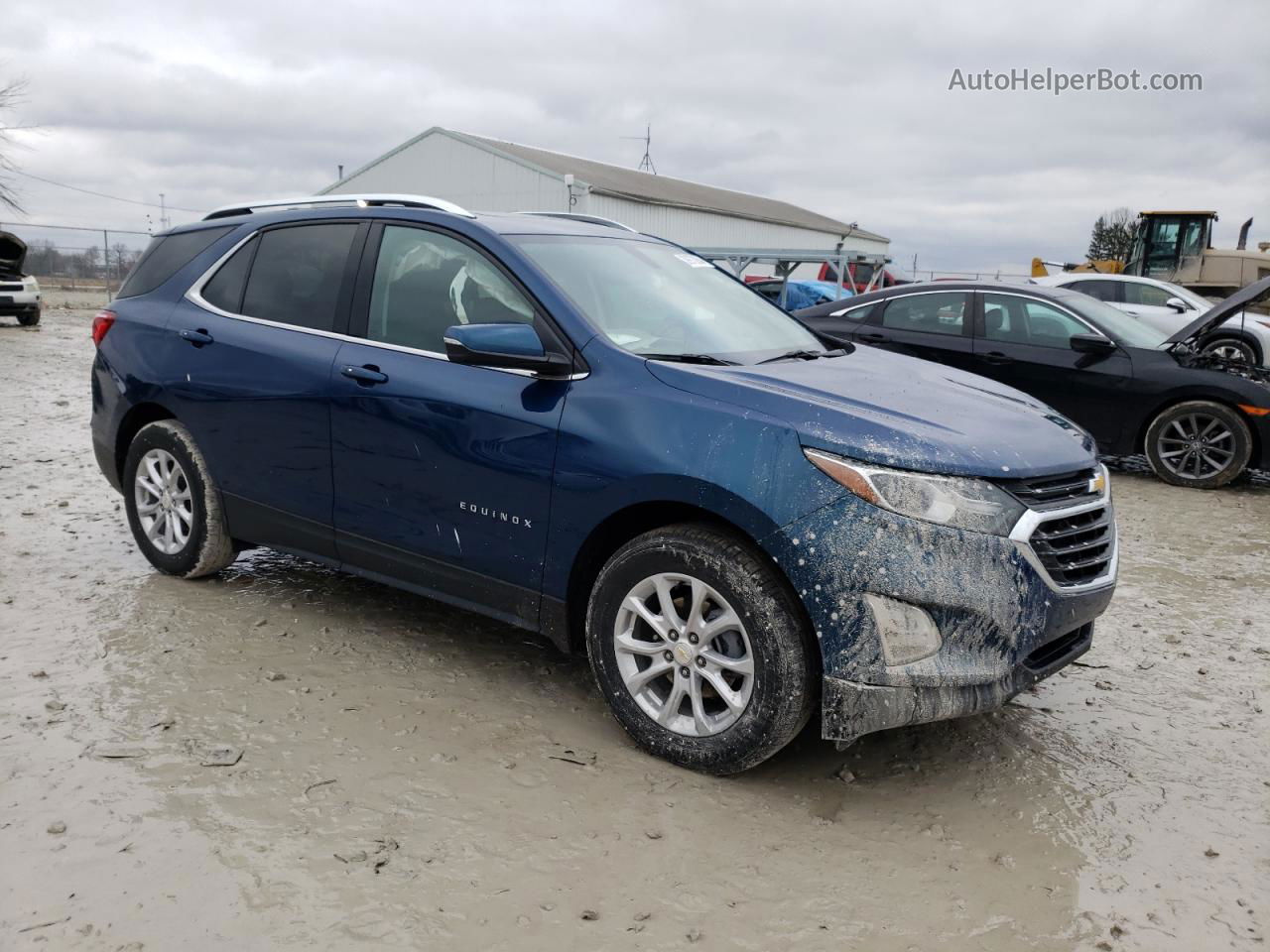 2019 Chevrolet Equinox Lt Синий vin: 3GNAXKEV1KL394492