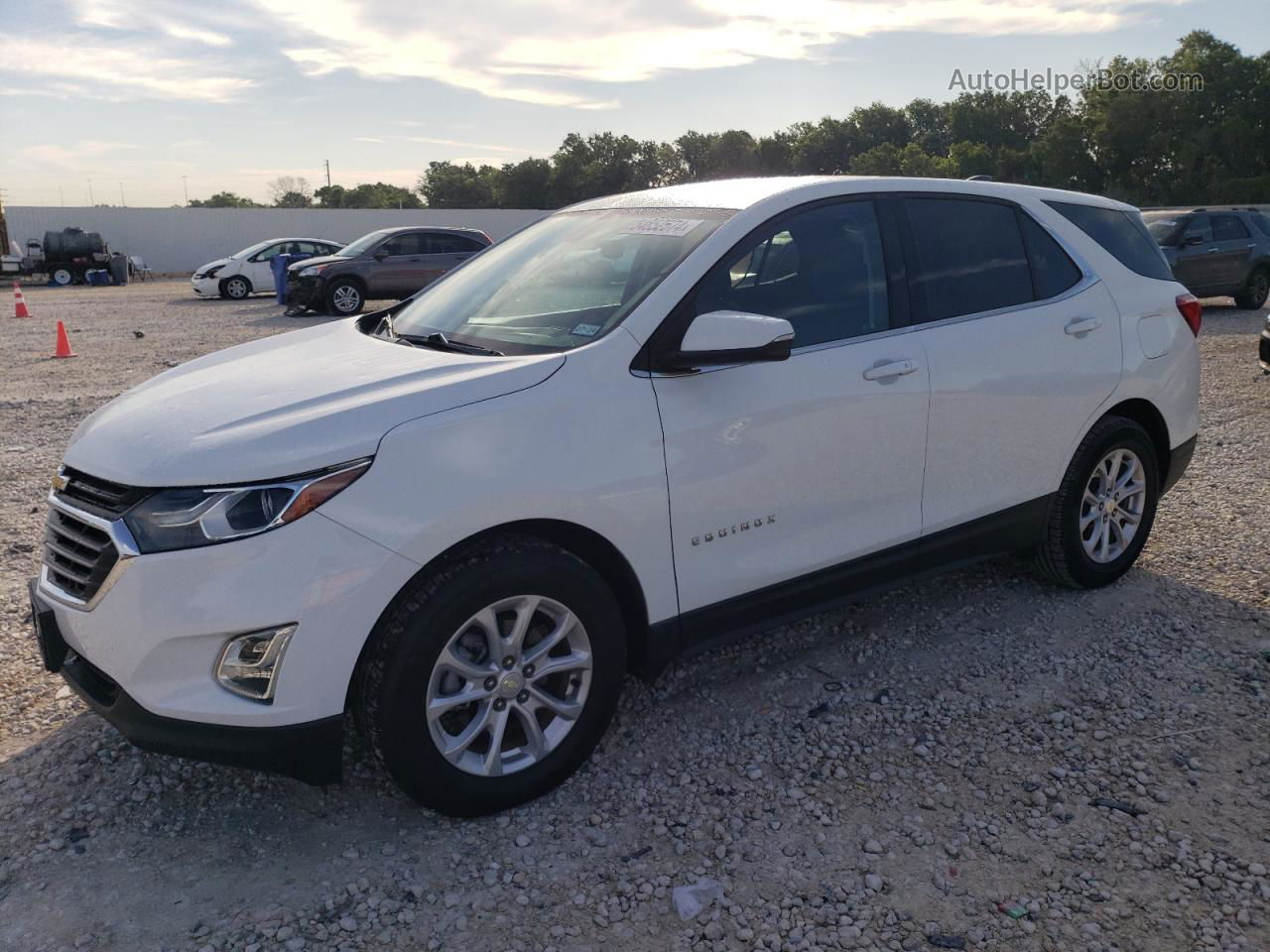 2019 Chevrolet Equinox Lt White vin: 3GNAXKEV2KS638009