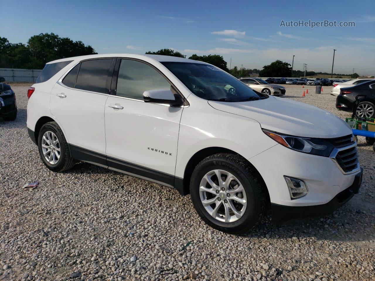 2019 Chevrolet Equinox Lt White vin: 3GNAXKEV2KS638009