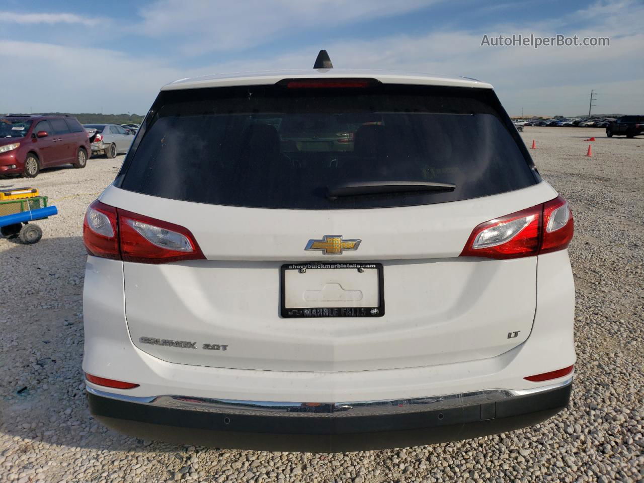 2019 Chevrolet Equinox Lt White vin: 3GNAXKEV2KS638009