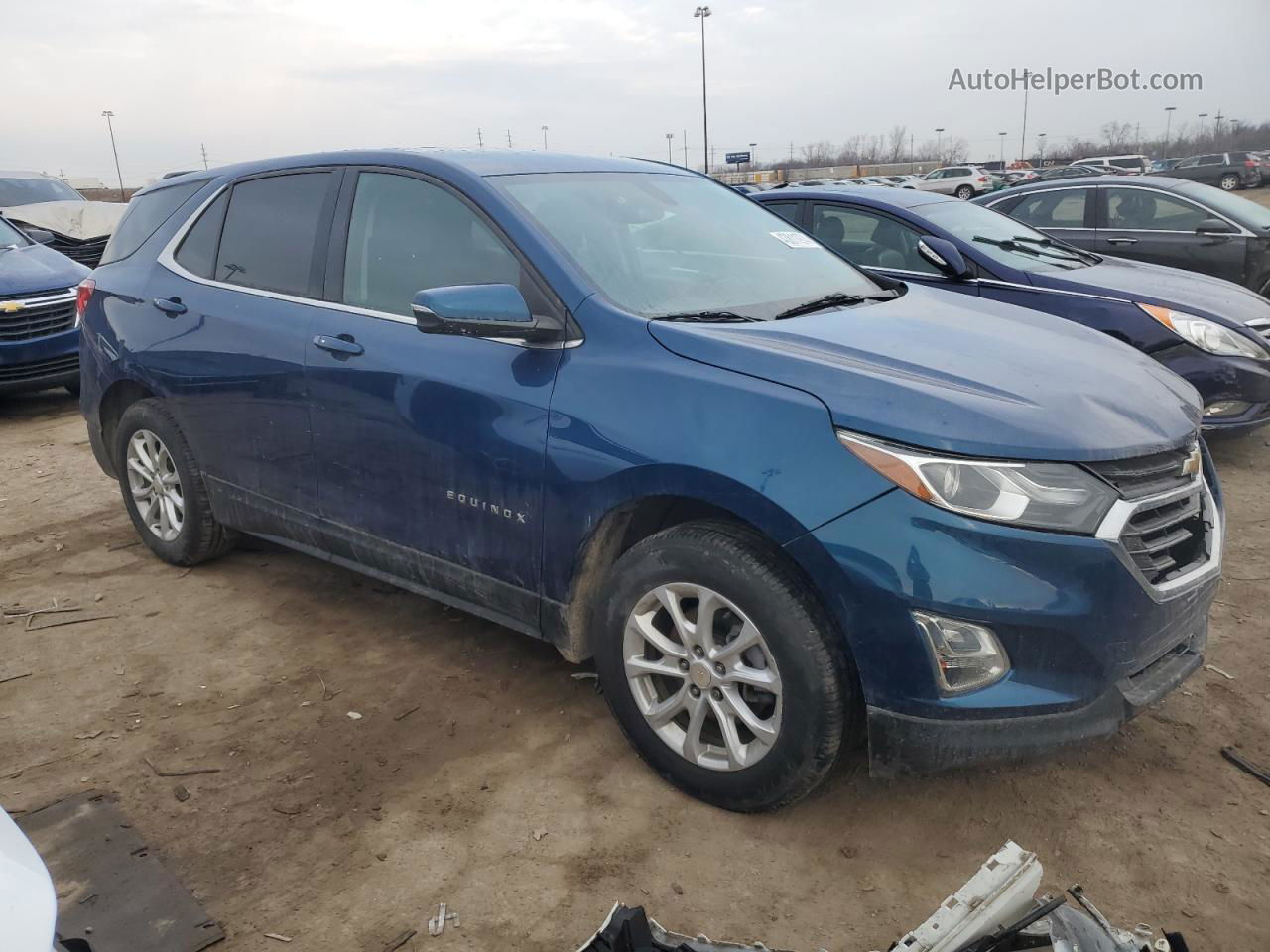 2019 Chevrolet Equinox Lt Синий vin: 3GNAXKEV5KL261699