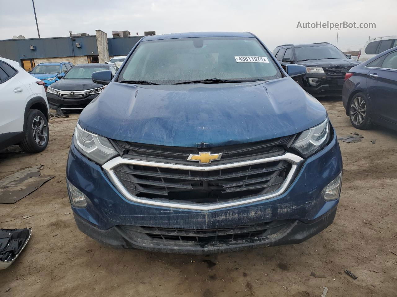 2019 Chevrolet Equinox Lt Синий vin: 3GNAXKEV5KL261699