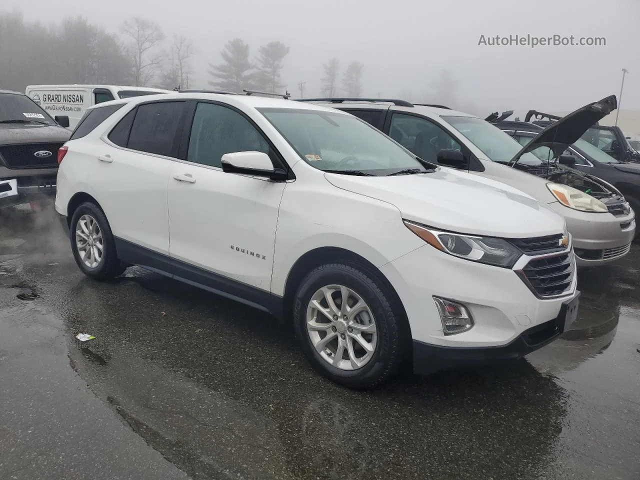 2019 Chevrolet Equinox Lt White vin: 3GNAXKEV5KS621771