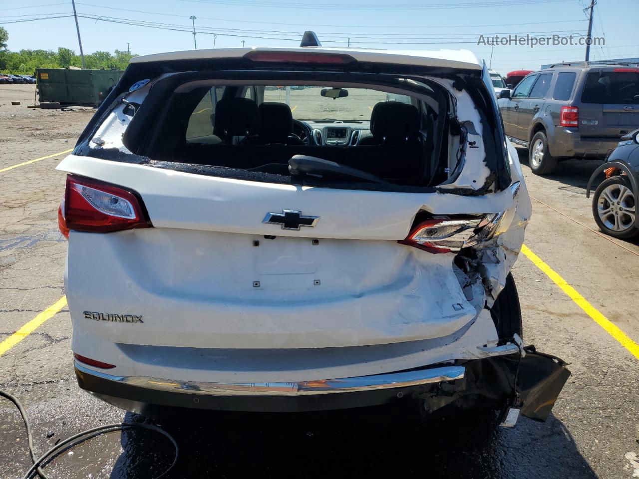 2019 Chevrolet Equinox Lt White vin: 3GNAXKEV9KS640209