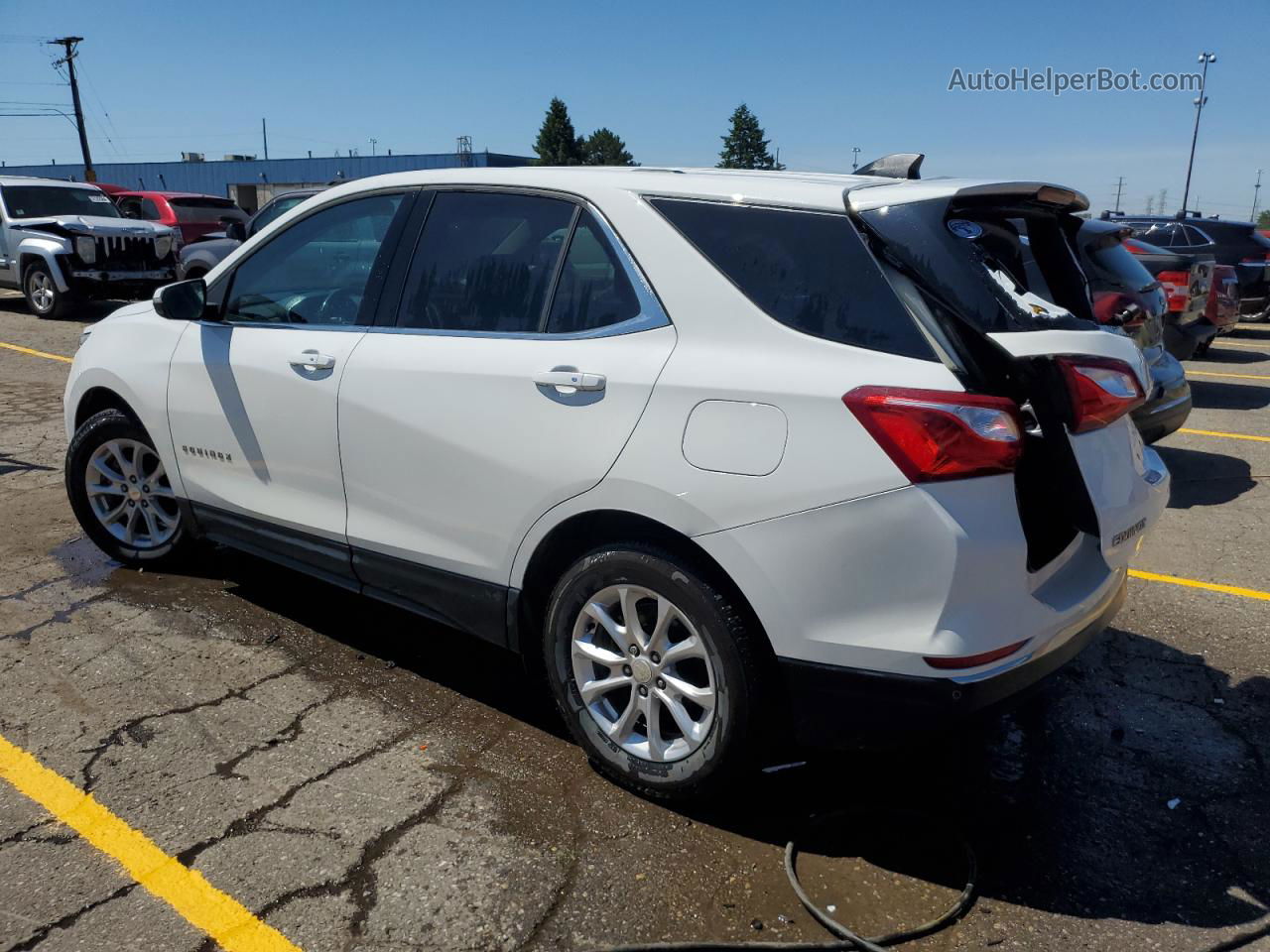 2019 Chevrolet Equinox Lt White vin: 3GNAXKEV9KS640209