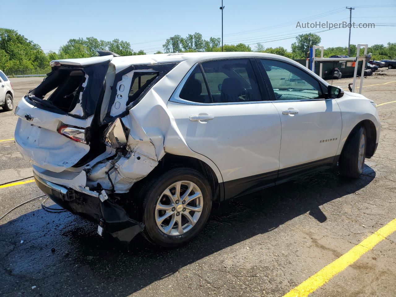 2019 Chevrolet Equinox Lt White vin: 3GNAXKEV9KS640209