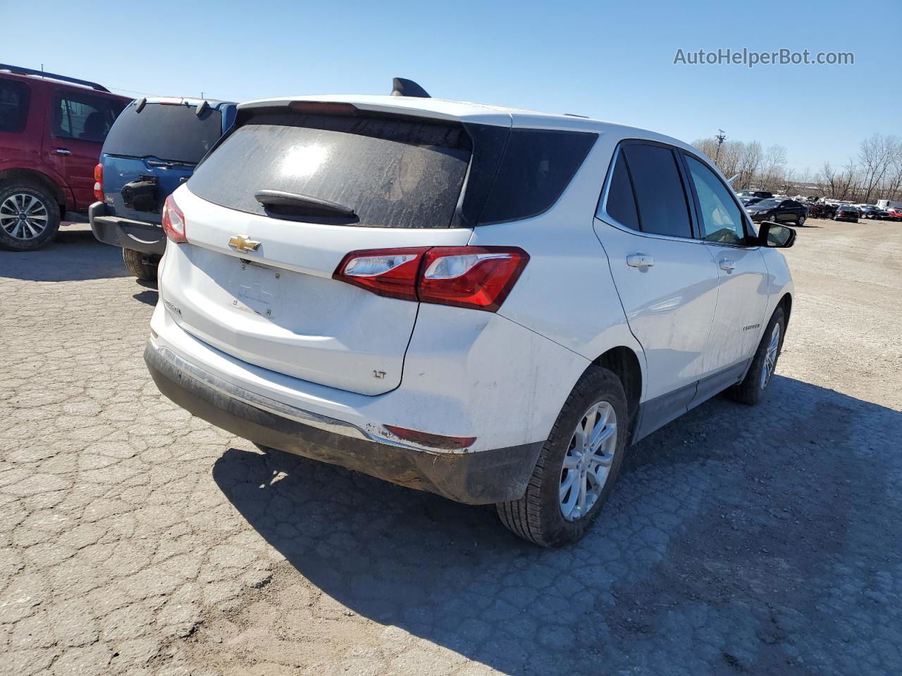 2019 Chevrolet Equinox Lt White vin: 3GNAXKEVXKS562510