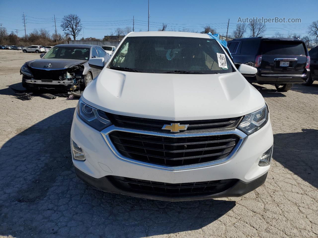 2019 Chevrolet Equinox Lt White vin: 3GNAXKEVXKS562510