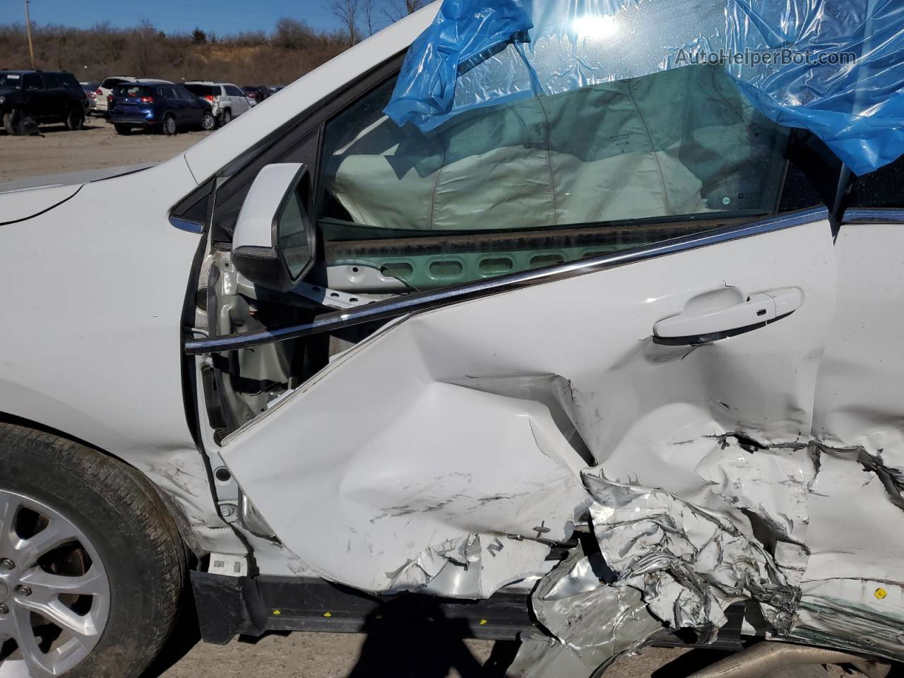 2019 Chevrolet Equinox Lt White vin: 3GNAXKEVXKS562510