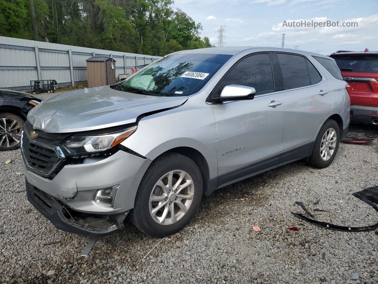 2019 Chevrolet Equinox Lt Silver vin: 3GNAXKEVXKS642020